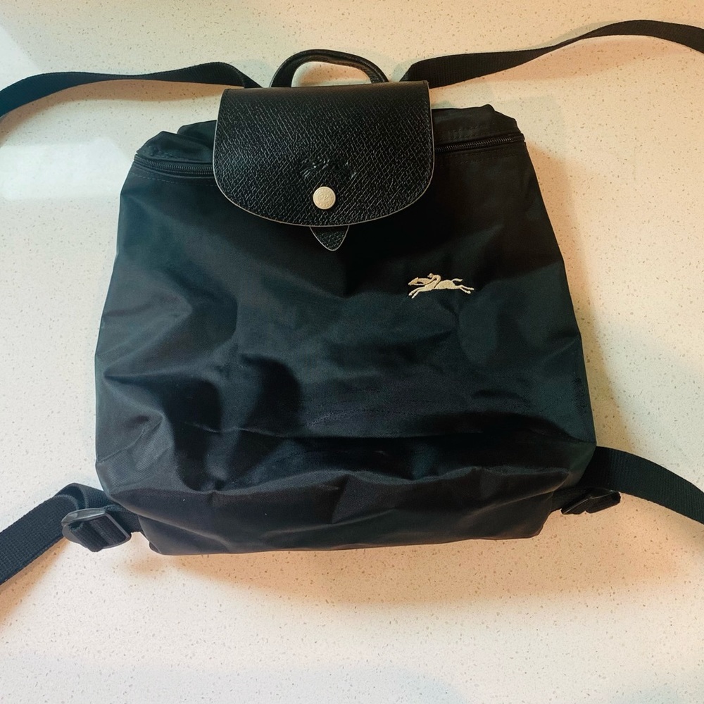 Longchamp black backpack